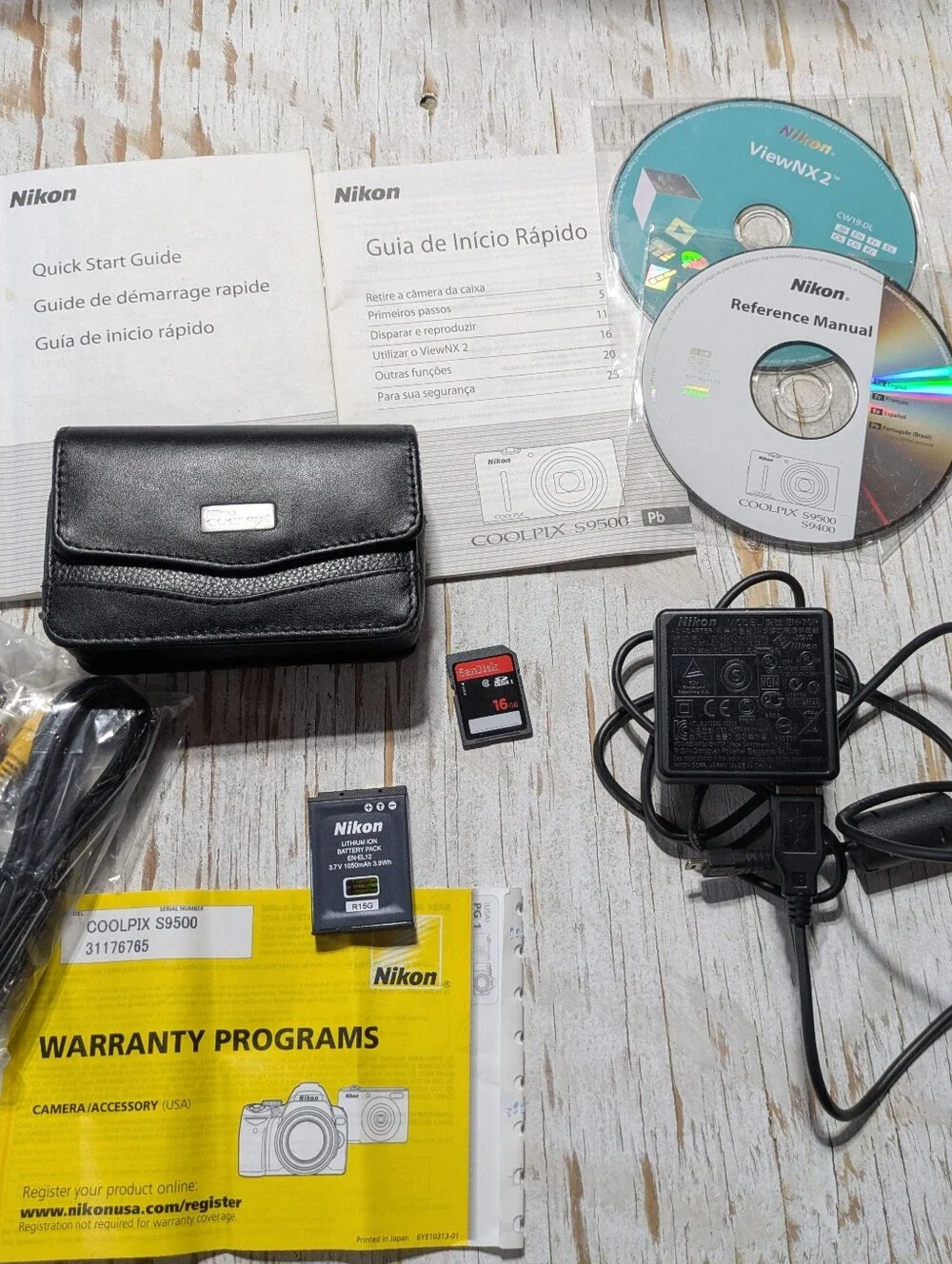 Nikon COOLPIX S9500 Compact Digital Camera Black Bundle